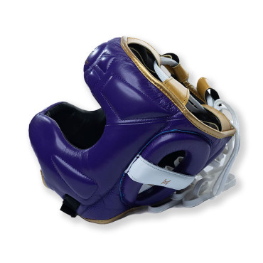 Boxing headgear HIT N MOVE with nose guard - purple