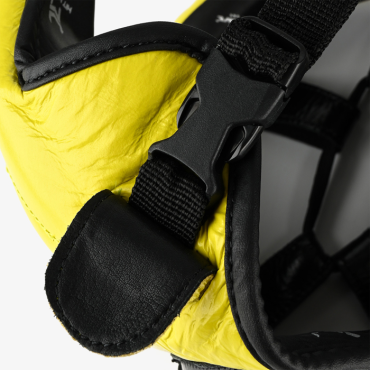 Boxing headgear HIT N MOVE with nose guard - yellow