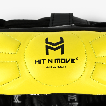 Boxing headgear HIT N MOVE with nose guard - yellow