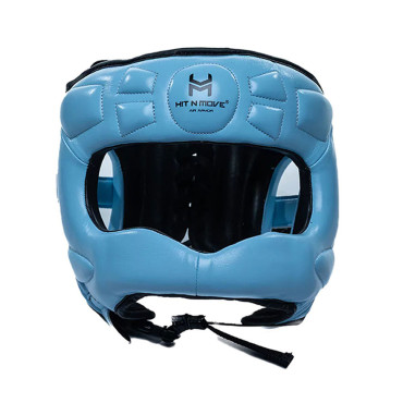 Boxing headgear HIT N MOVE with nose guard - blue