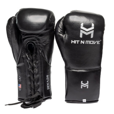 Lace-up boxing gloves HIT N MOVE SUVARI - black