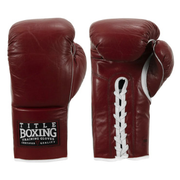 Boxerské rukavice TITLE Old School - červené