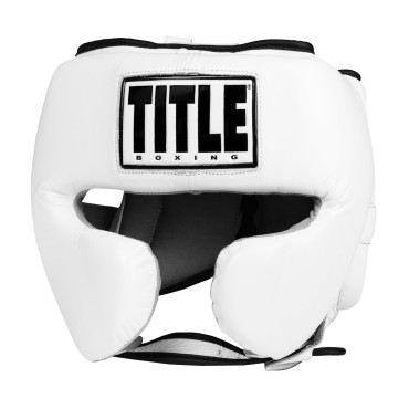 Boxing headgear TITLE Boxing - white