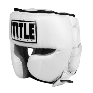 Boxerská helma TITLE Boxing - bílá